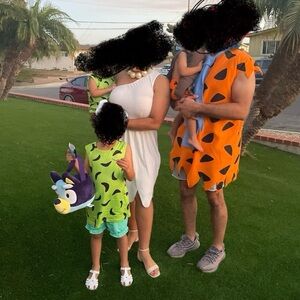 Flintstones Family Costume Set - Orange, Green, White